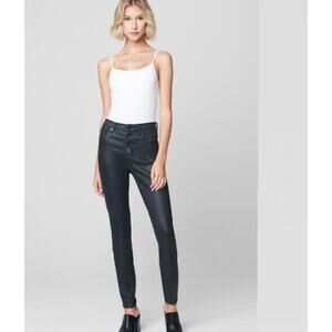 Blank NYC The Great Jones Button Fly Coated Jeans Size 26 Green